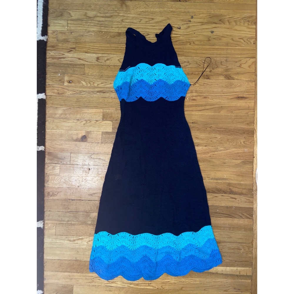 STAUD Knit Blue Dress